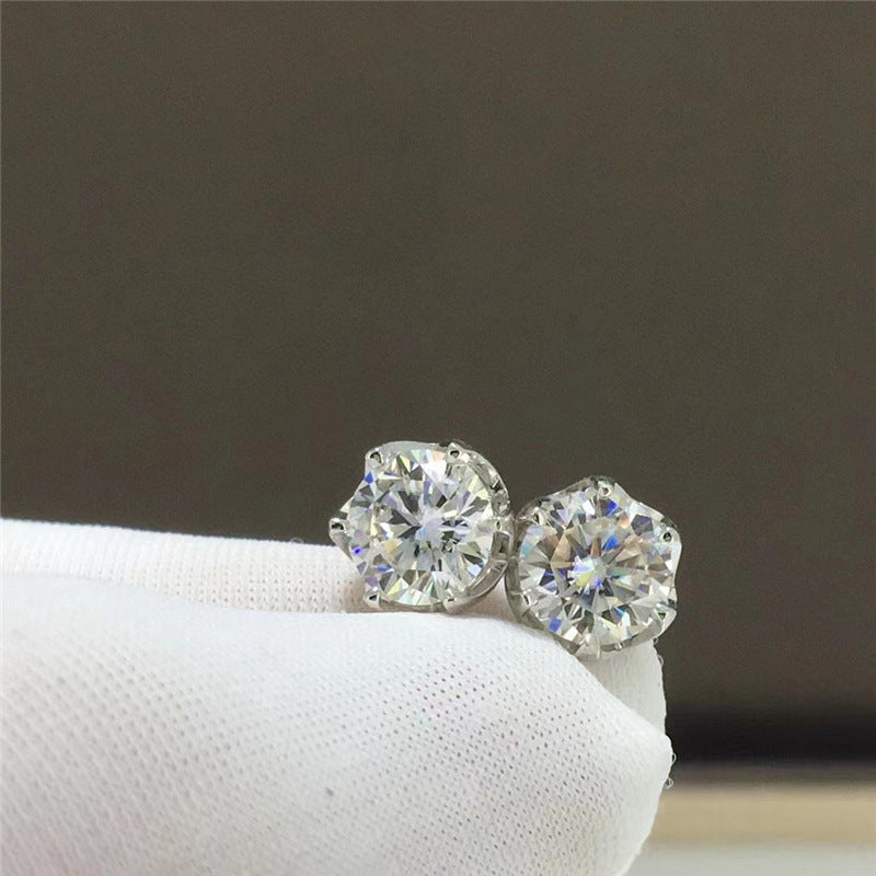 Sparkling Stud Earrings for Women - Radiant, Halo, Bow, Emerald-Cut & Triangle Minimal Earrings product image