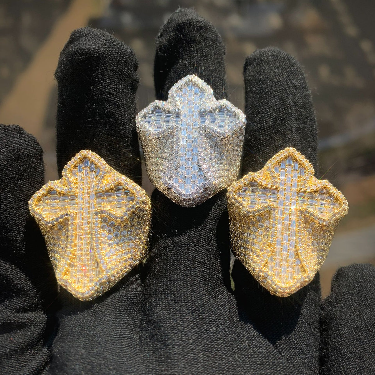 Iced Cross Statement Ring product image