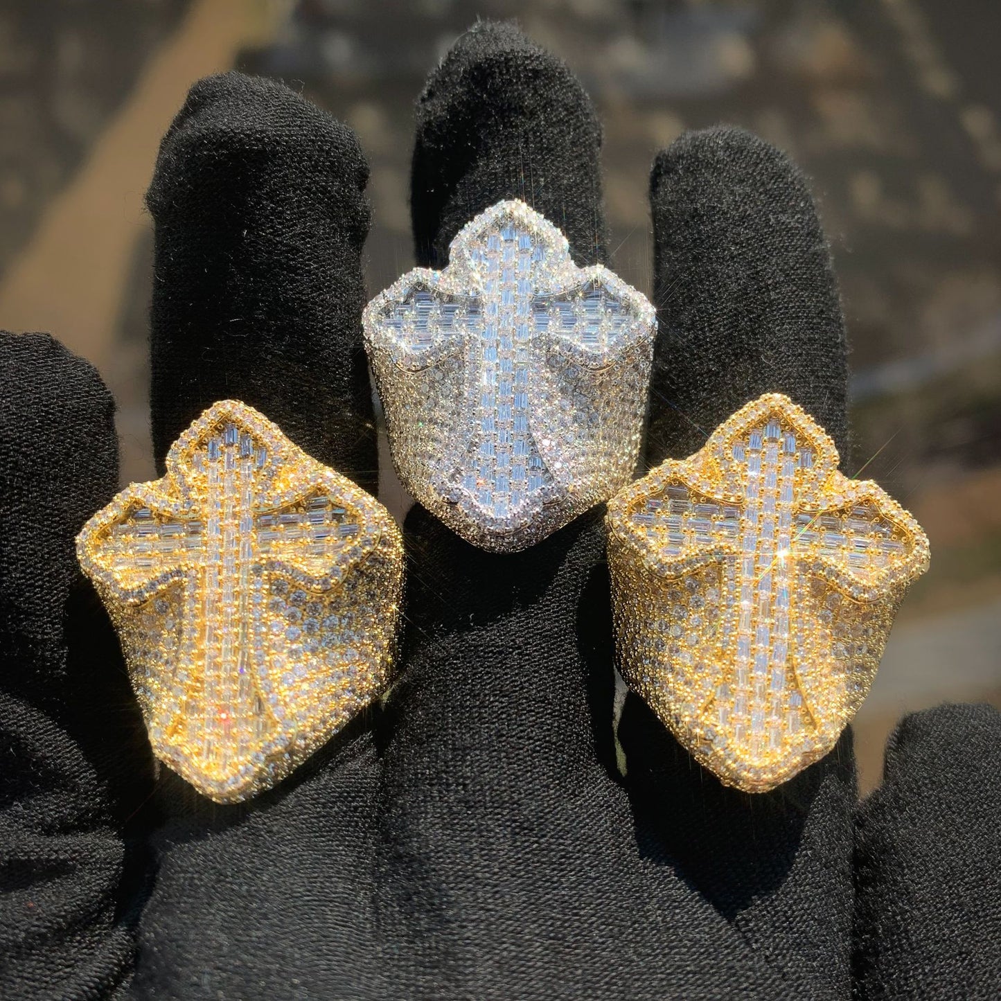 Iced Cross Statement Ring product image