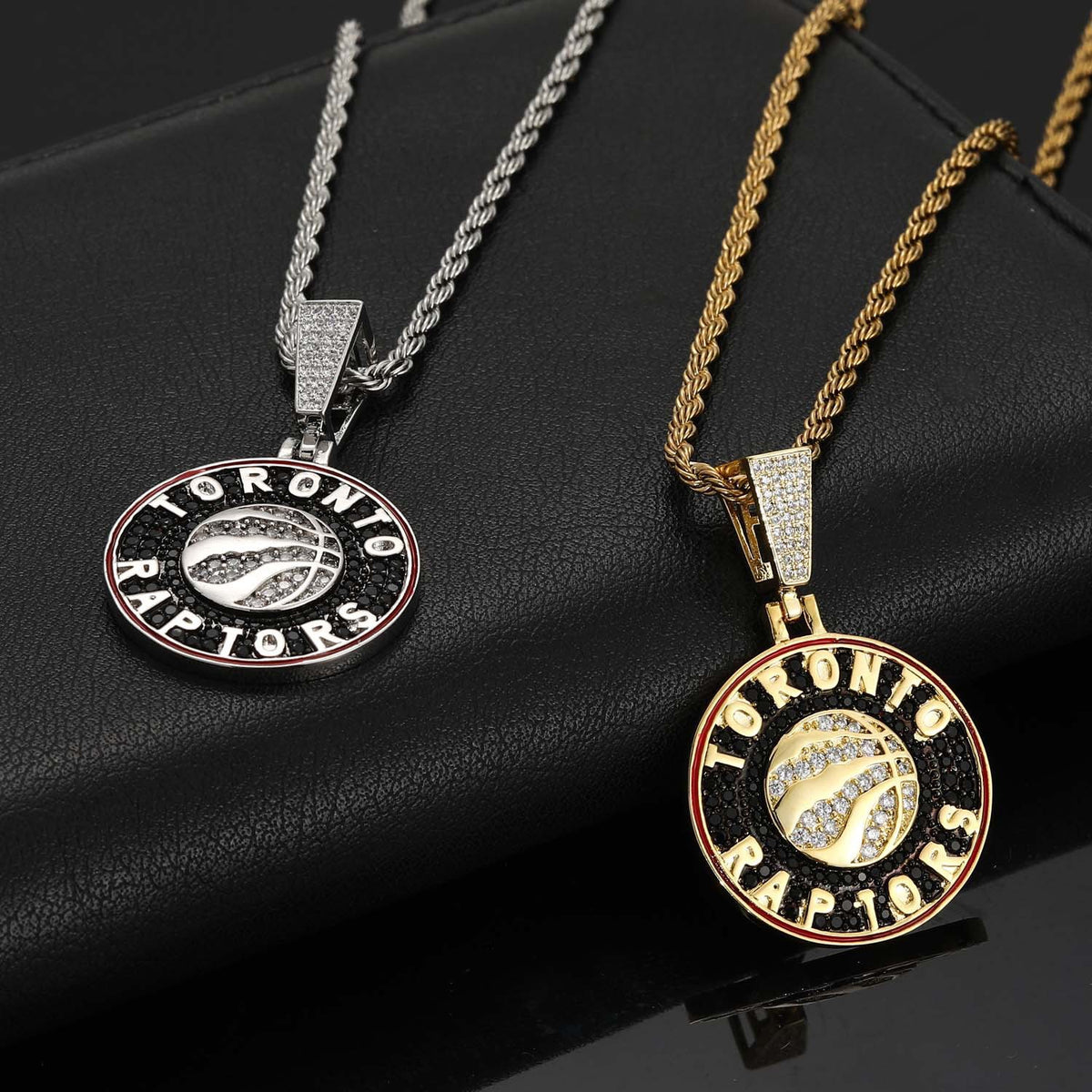 Hip Hop Geometric Round Dragon Cubic Zirconia Pendant Necklace for Men and Women product image