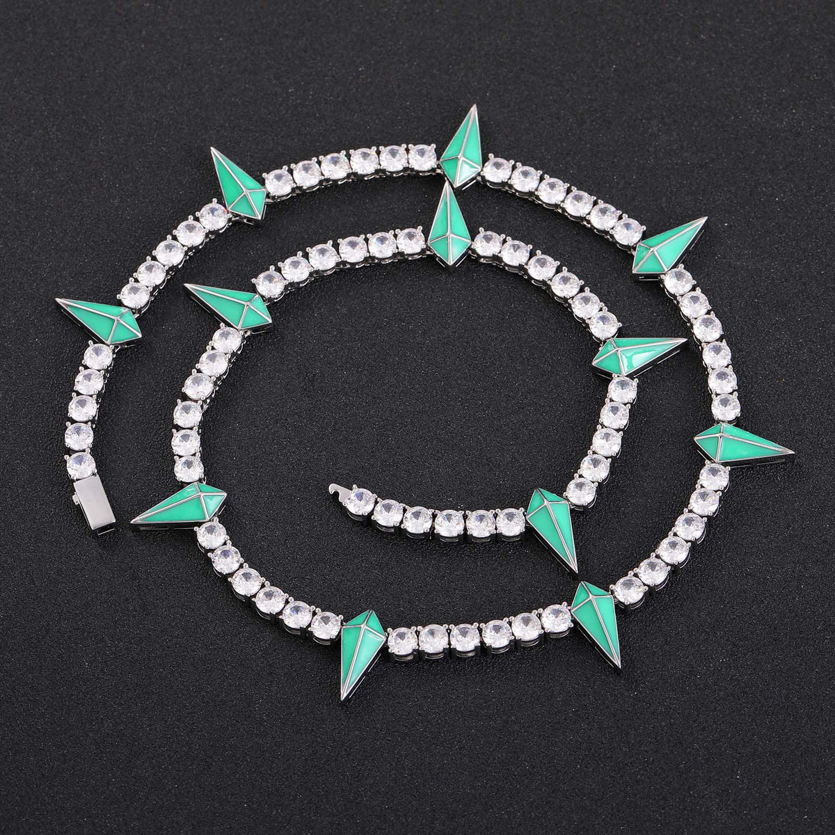 Hip Hop Tennis Chain Panther Cubic Zirconia Necklace for Men product image