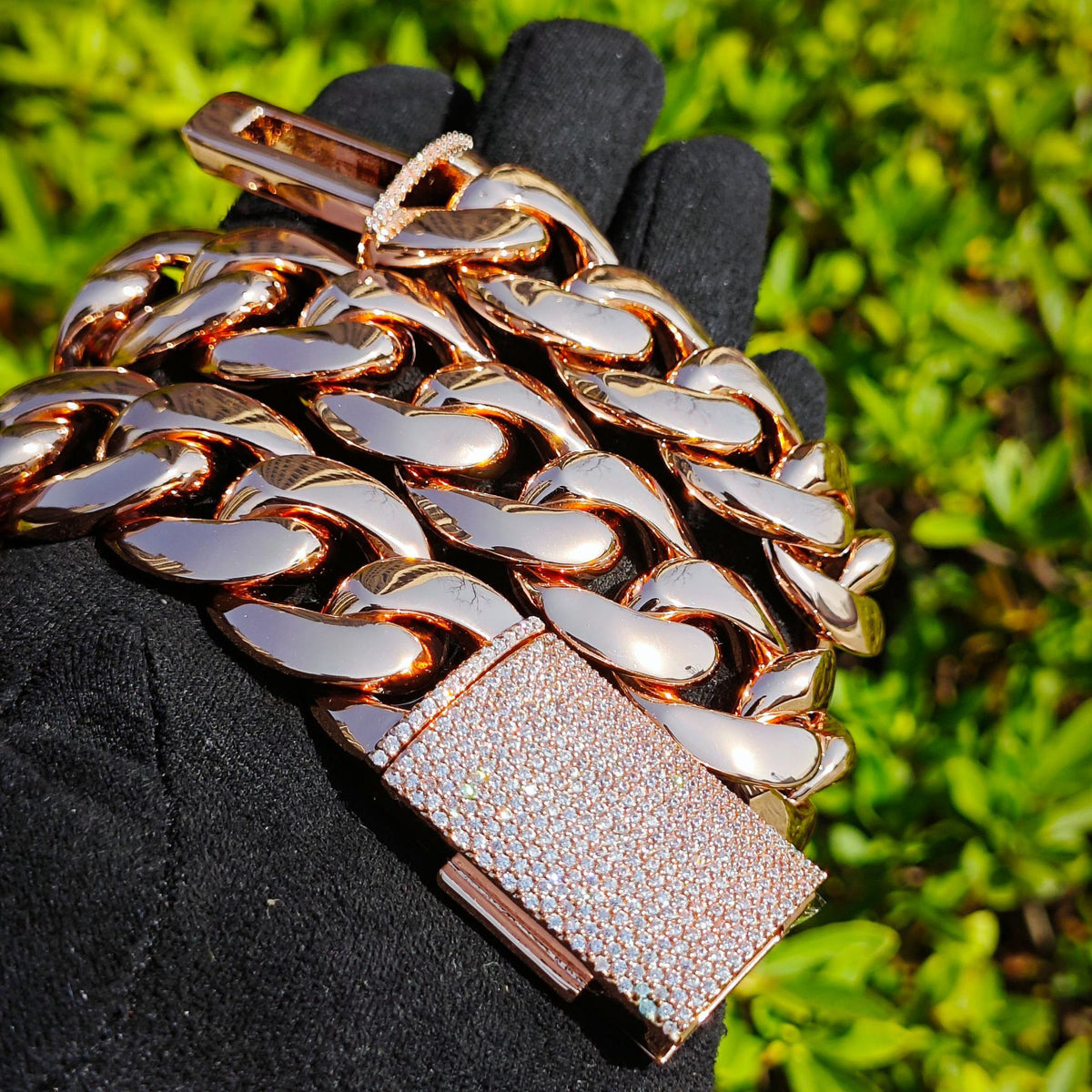 Iced Out Cuban Link Chain Necklace Unisex Hip Hop Statement Jewelry product image