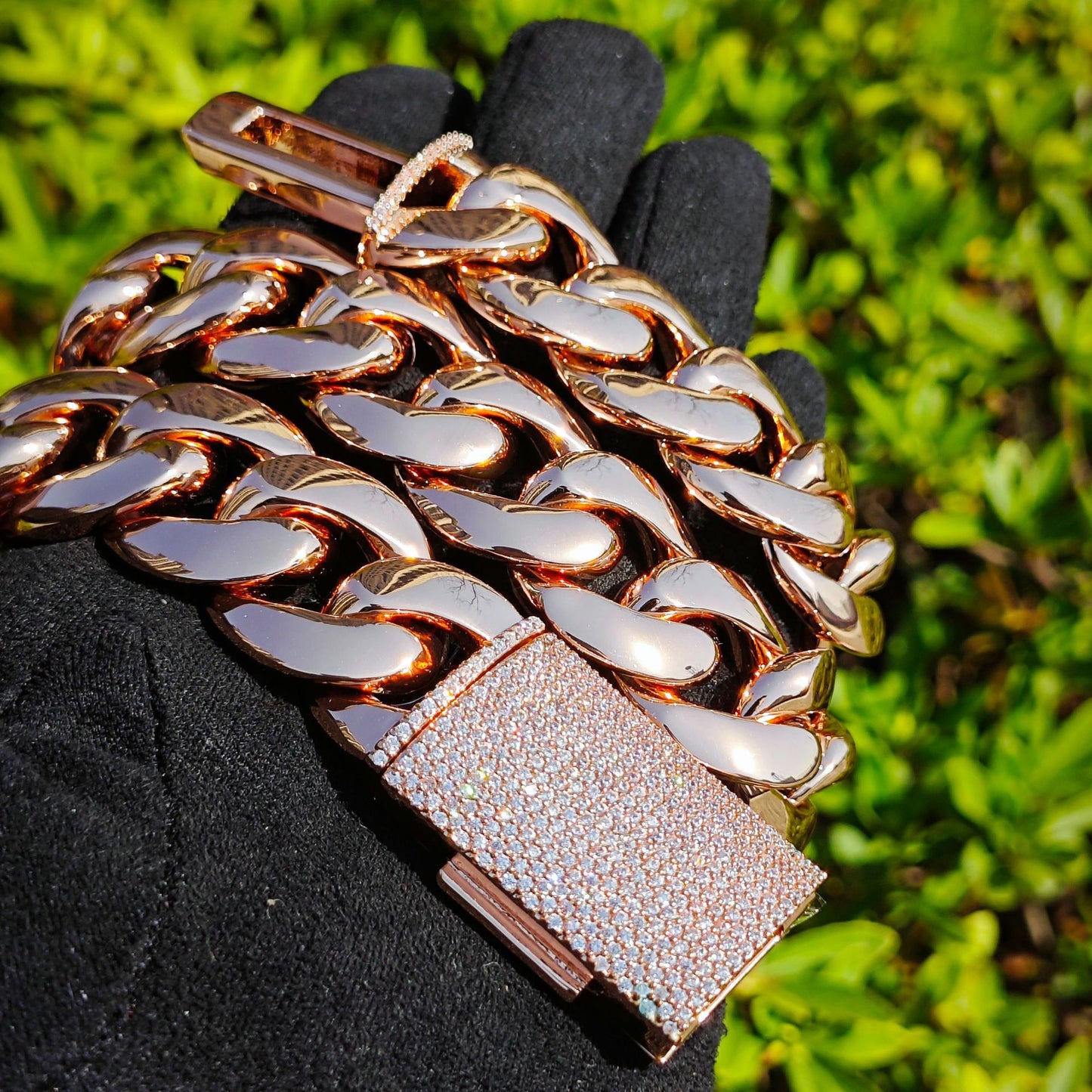 Iced Out Cuban Link Chain Necklace Unisex Hip Hop Statement Jewelry