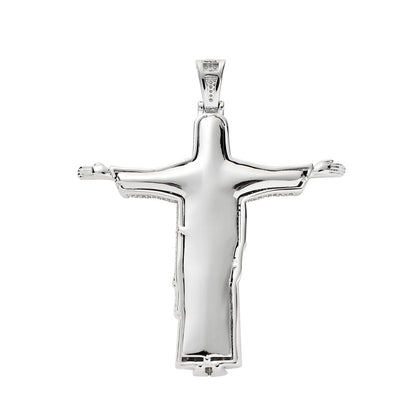 Hip Hop Vintage Cross Copper Pendant Necklace for Men and Women