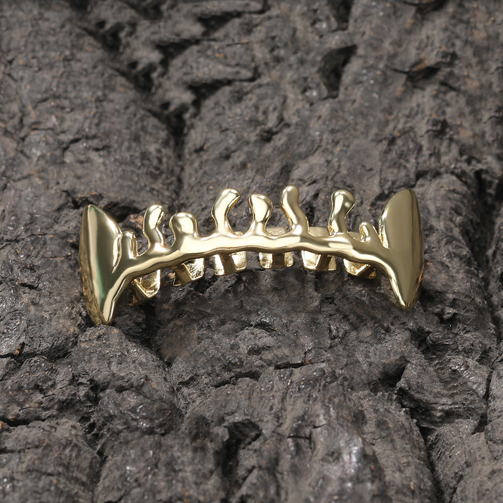 Hip Hop Grillz Mouth Jewelry for Men & Women - Statement Copper Tooth Cap in Gold or Silver Tone