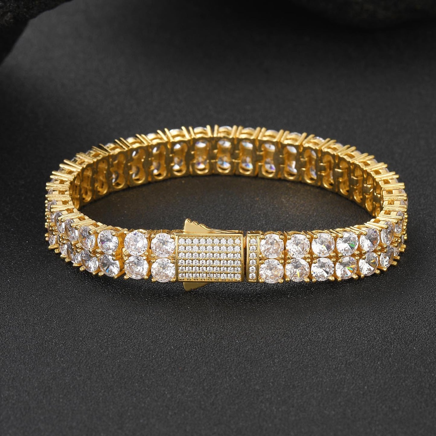 Hip Hop Tennis Chain Cubic Zirconia Bracelet for Men