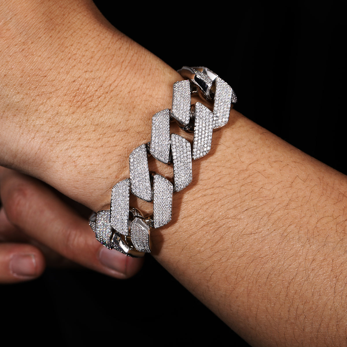 Iced Out Moissanite Cuban Link Bracelet for Men and Women product image