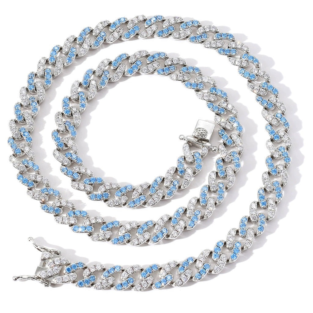 Hip Hop Cuban Link Cubic Zirconia Necklace for Men
