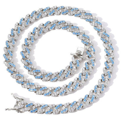 Hip Hop Cuban Link Cubic Zirconia Necklace for Men