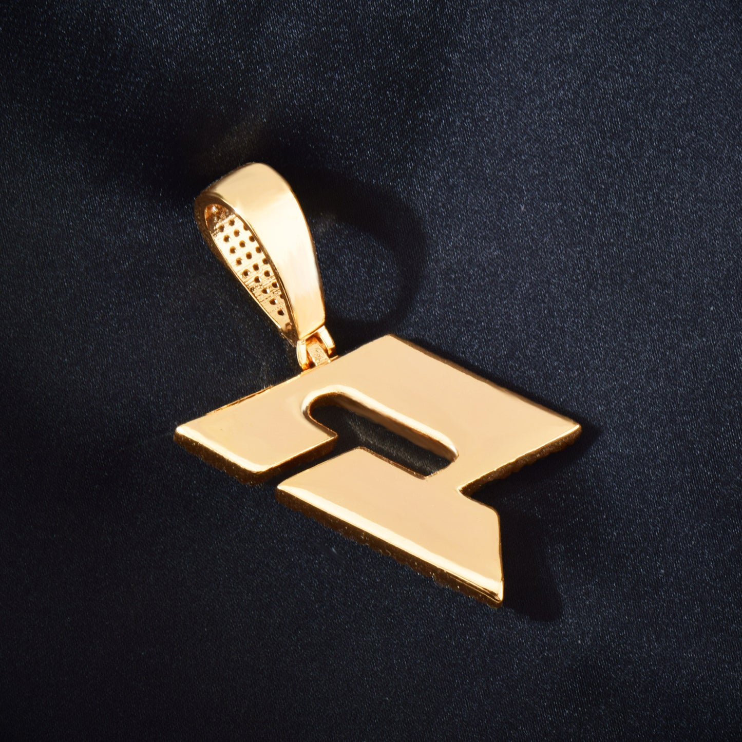 Unisex Iced Out Letter Pendant Necklace