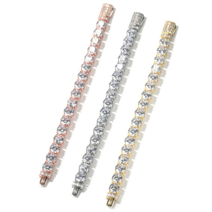 Three finish options for 10mm cubic zirconia tennis bracelet