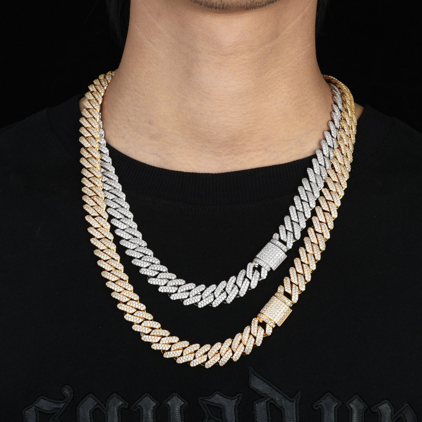 Iced Out 5A CZ Cuban Link Chain Necklace & Bracelet product image