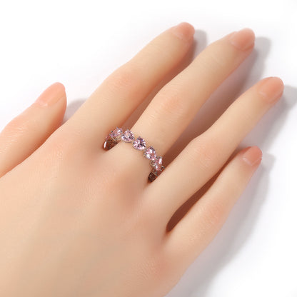Heart Shaped Cubic Zirconia Ring for Women & Men – Trendy Gold and Silver Plated Statement Band