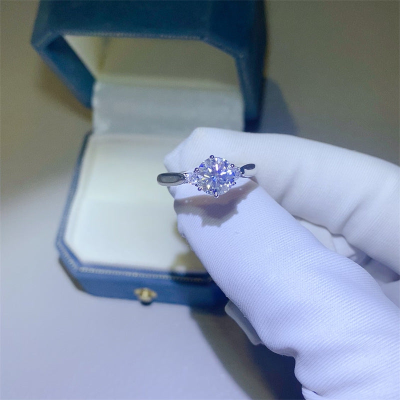 Butterfly Moissanite Ring for Women, Solitaire Engagement Ring, 1 Carat 2 Carat 3 Carat Promise Ring product image