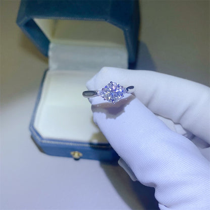 Butterfly Moissanite Ring for Women, Solitaire Engagement Ring, 1 Carat 2 Carat 3 Carat Promise Ring