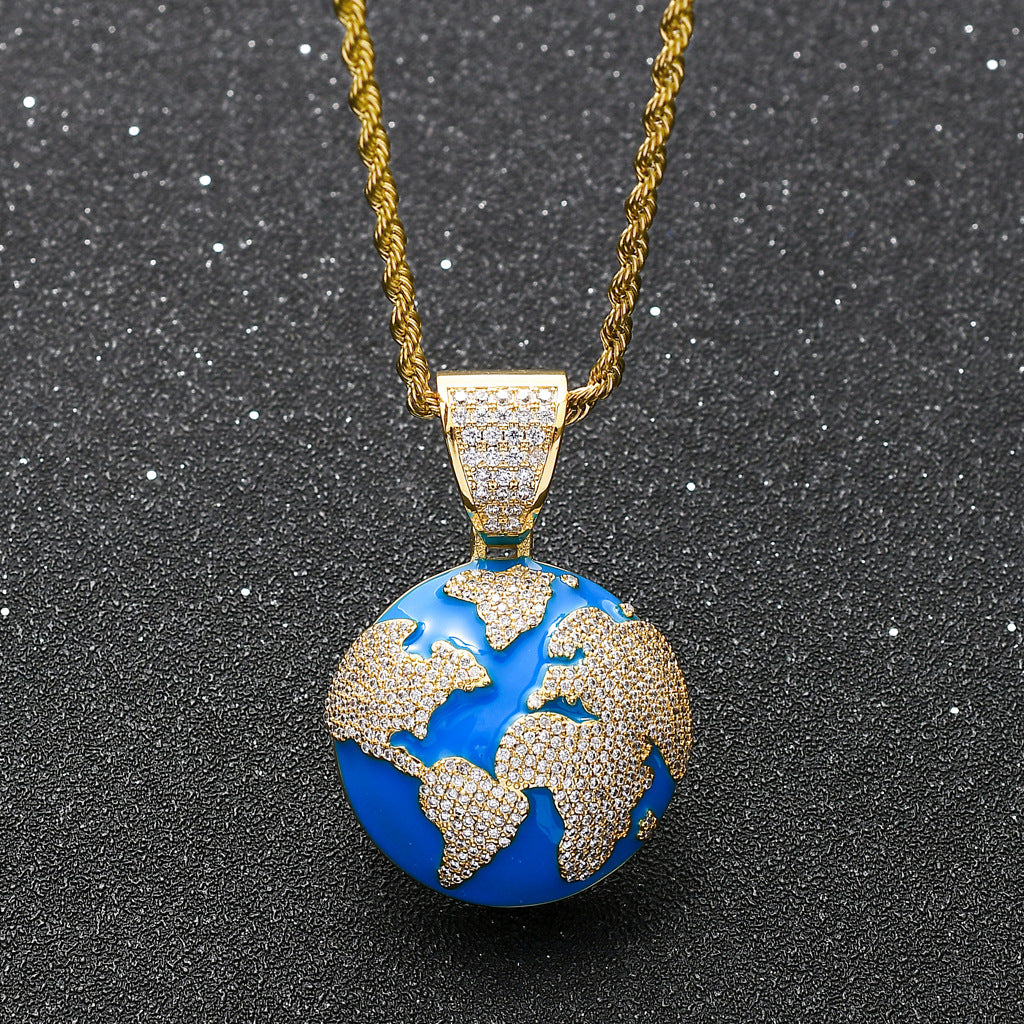 Hip Hop Fashion Cubic Zirconia Pendant Necklace for Men and Women
