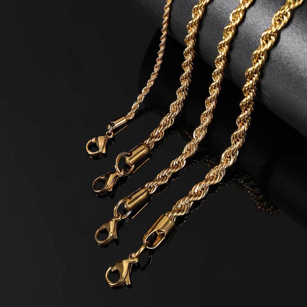 3-6 mm Twisted Rope Stainless steel Bracelet - CHA094 product image