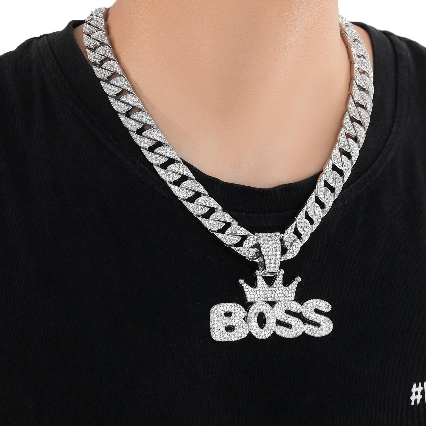 Hip Hop Light Luxury Iced Link Alloy Bracelet for Men and Women
