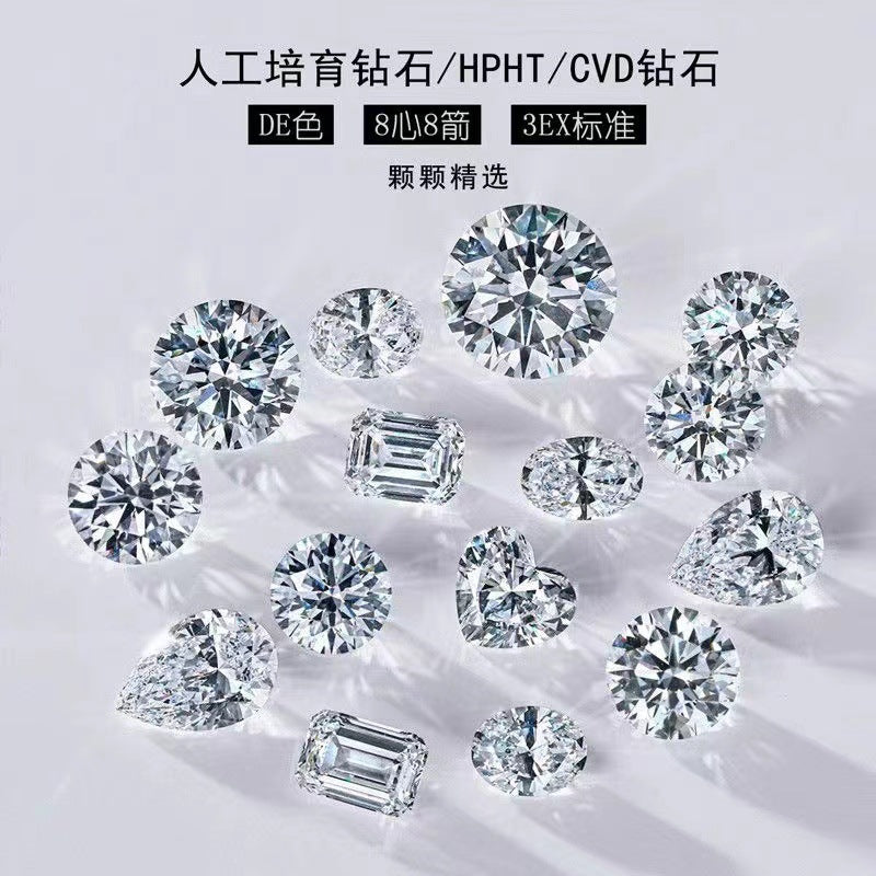 Lab Grown Round Cut Ring Stone D Color VVS1 Engagement Ring Center Stone