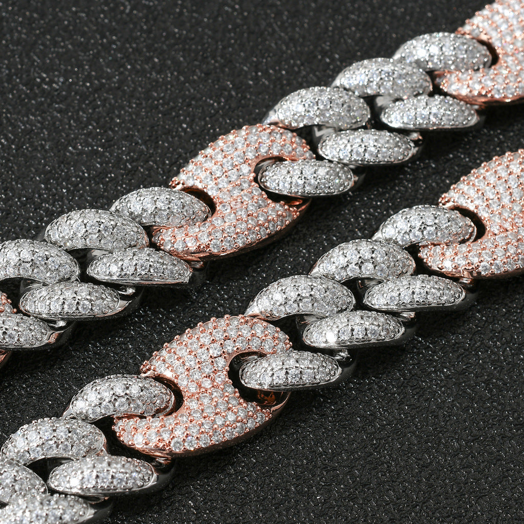 Hip Hop Cuban Link Cubic Zirconia Necklace for Men
