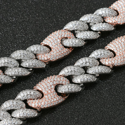Hip Hop Cuban Link Cubic Zirconia Necklace for Men
