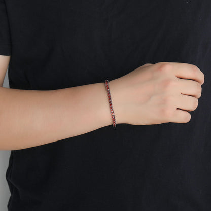 Hip Hop Tennis Chain Cubic Zirconia Bracelet for Men and Women