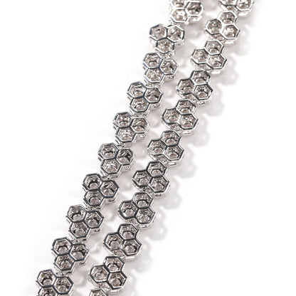 Men’s Irregular Cubic Zirconia Pendant Necklace – Gold Plated or Silver Plated Hip Hop Statement Chain