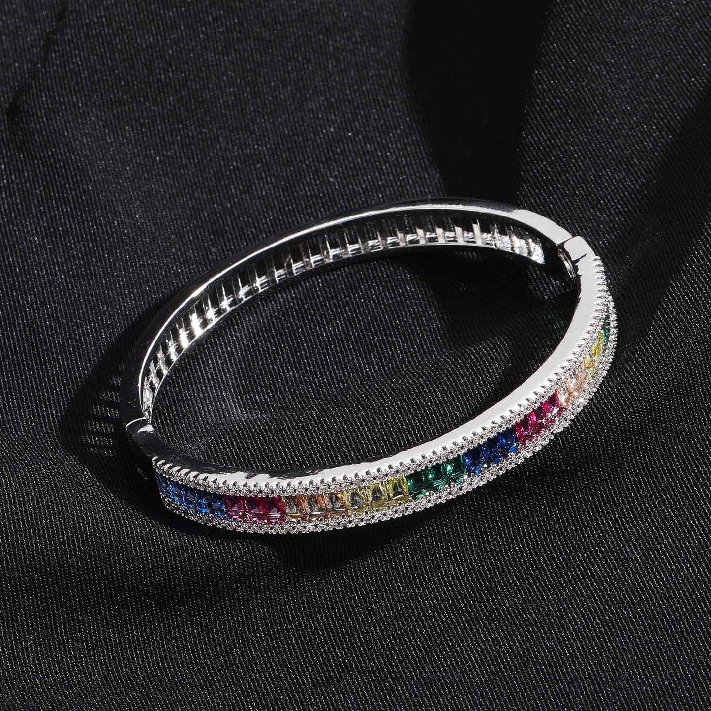Hip Hop Light Luxury Fashion Cubic Zirconia Bracelet for Men and Women