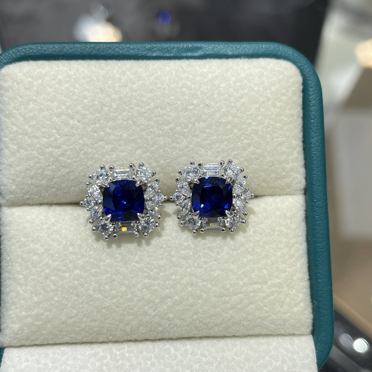Royal Blue Sapphire-Style Jewelry Set | Ring, Necklace & Earrings product image