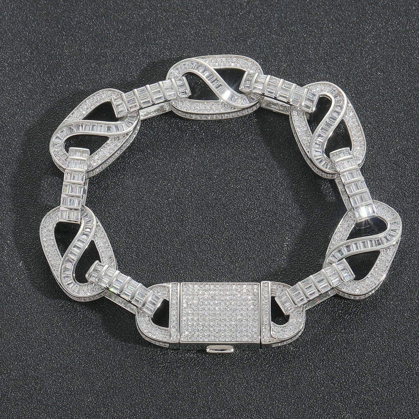 Hip Hop Light Luxury Fashion Copper Bracelet for Men