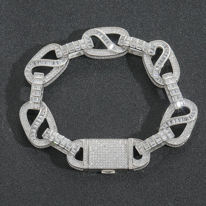 Hip Hop Light Luxury Fashion Copper Bracelet for Men