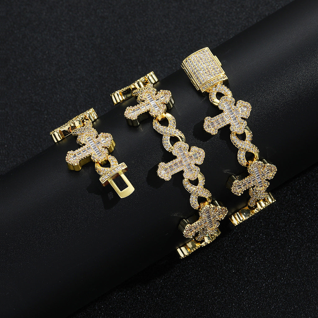 Light Luxury Bow Butterfly Eye Cubic Zirconia Necklace for Men