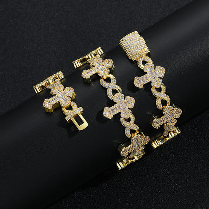 Light Luxury Bow Butterfly Eye Cubic Zirconia Necklace for Men