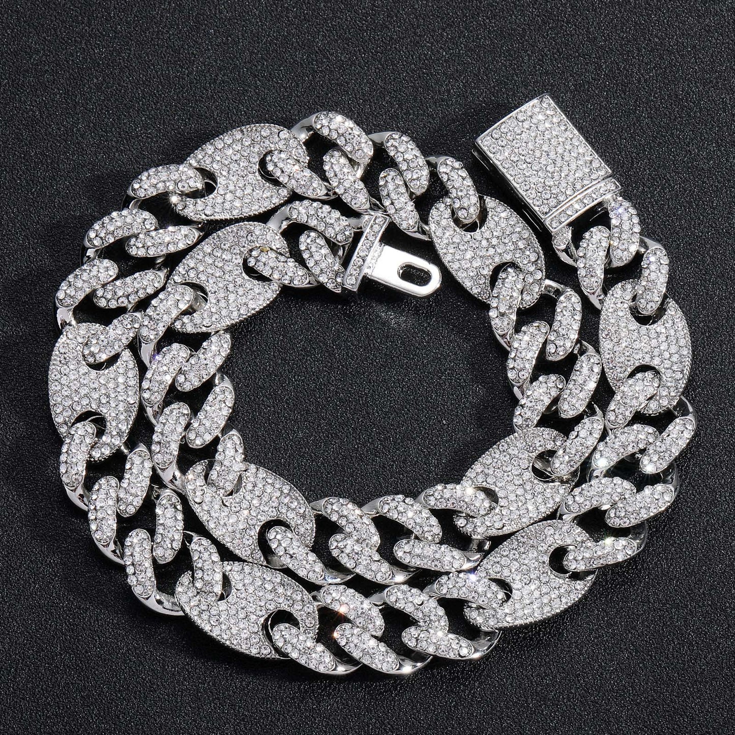 Hip Hop Cuban Link Alloy Necklace for Men
