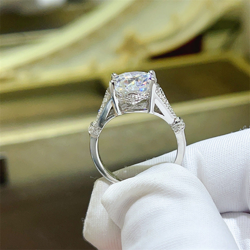 3 Carat Moissanite Ring for Women, Lace-Inspired Halo Engagement Ring product image