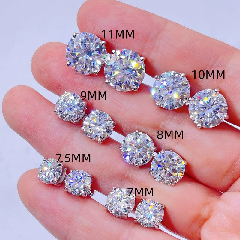 Round Cubic Zirconia Stud Earrings product image