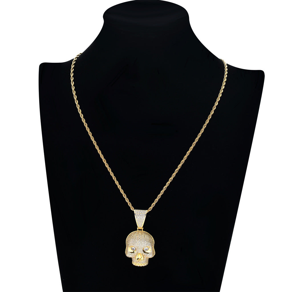 Hip Hop Fashion Cubic Zirconia Pendant Necklace for Men and Women
