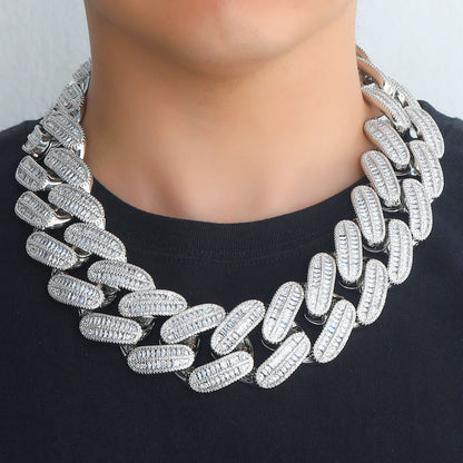 Hip Hop Punk Fashion Cubic Zirconia Necklace for Men