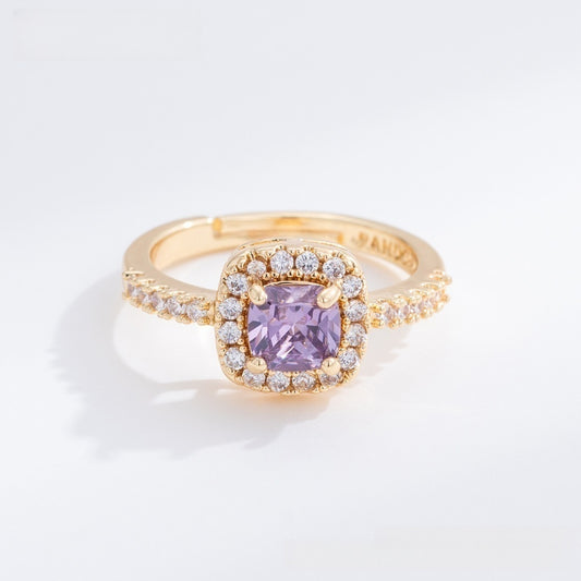 Elegant Cushion Halo Statement Ring for Women with Sparkly Luxe Finish product image