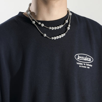 Hip Hop Vintage Fashion Pearl Necklace for Men