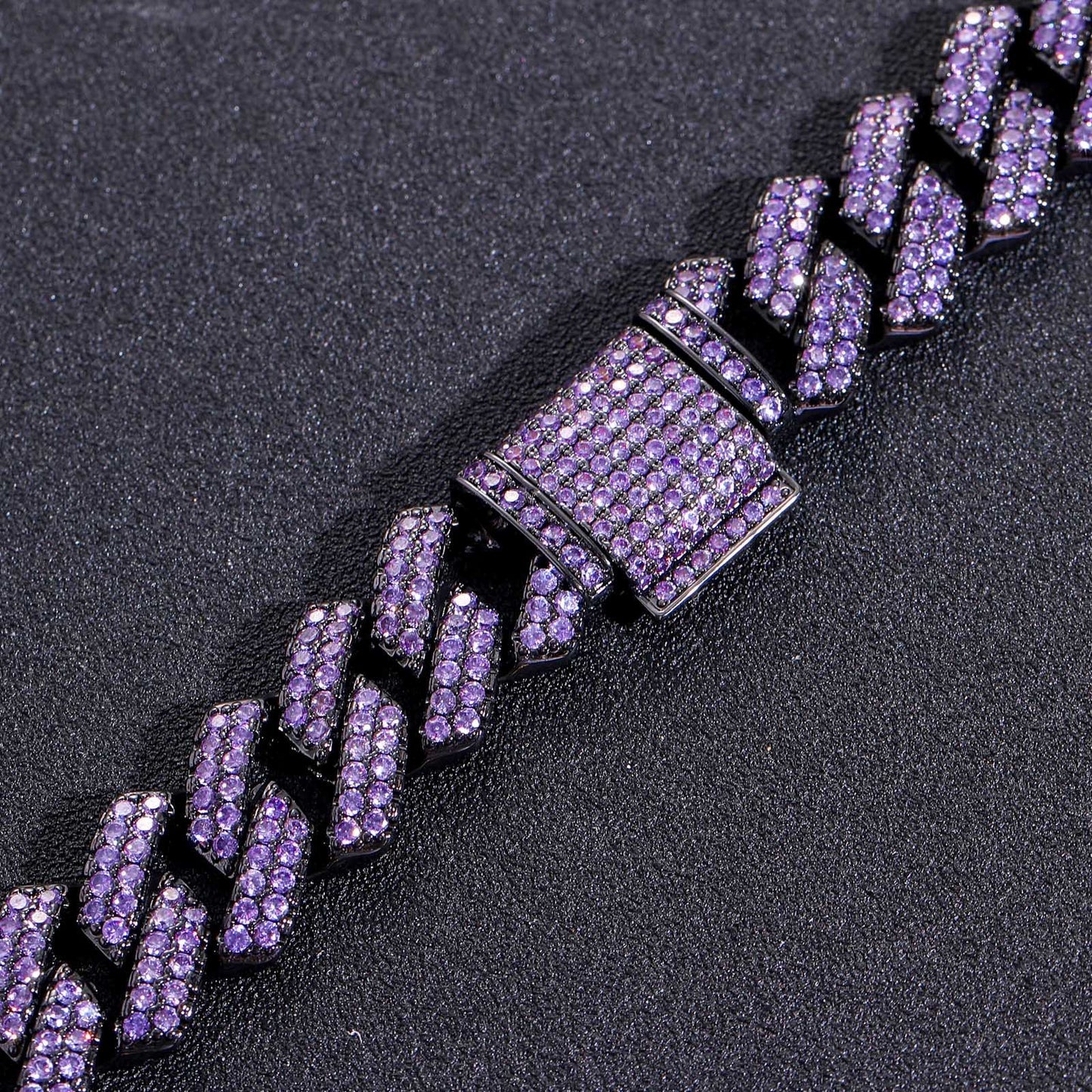 Hip Hop Minimalist Diamond Shape Cuban Link Cubic Zirconia Bracelet for Men