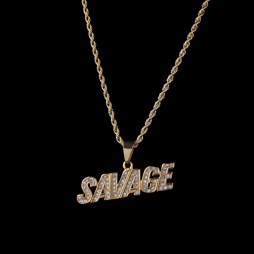 SAVAGE pendant necklace on black background product image