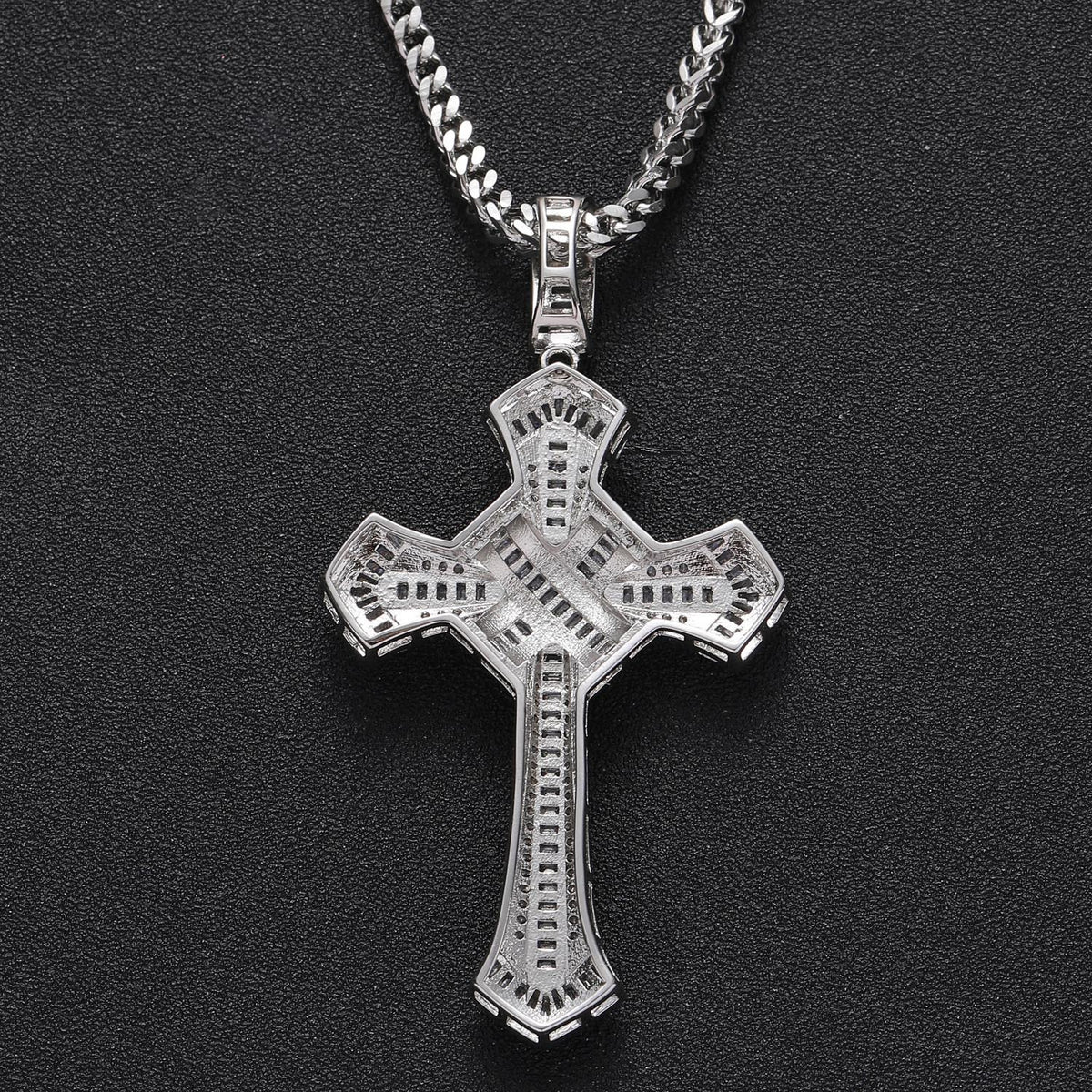 Hip Hop Vintage Cross Copper Pendant Necklace for Men and Women product image
