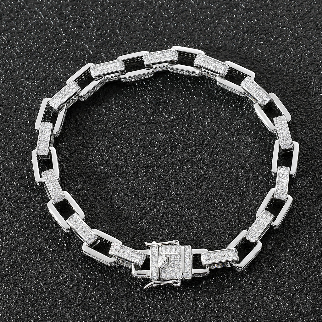 Hip Hop Fashion Cubic Zirconia Bracelet for Men and Women
