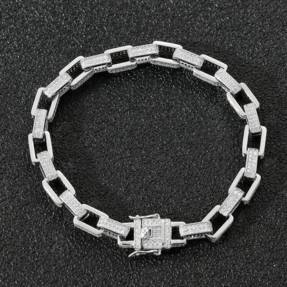 Hip Hop Fashion Cubic Zirconia Bracelet for Men and Women