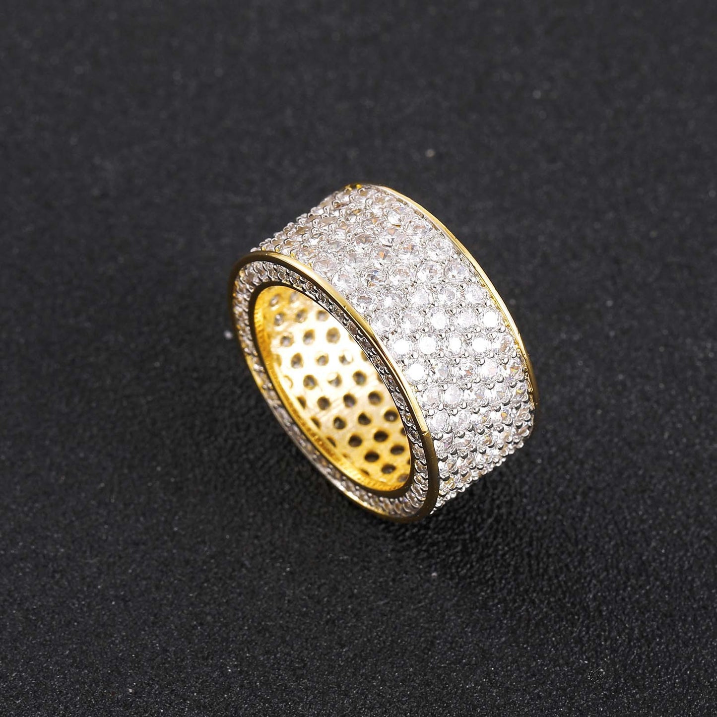 Hip Hop Minimalist Fashion Cubic Zirconia Ring for Men