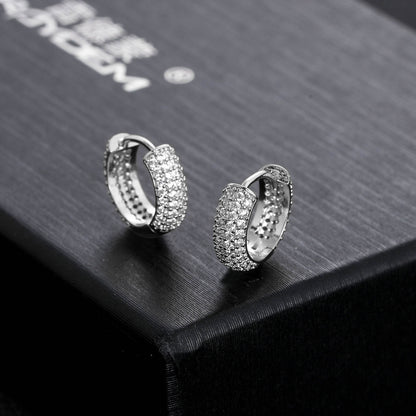 Round Bubble Copper Earrings for Men and Women
