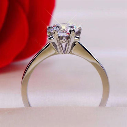 Moissanite Snowflake Flower Ring for Women, PT950 Engagement Ring, Promise Ring, Wedding Ring, Adjustable and Size Options