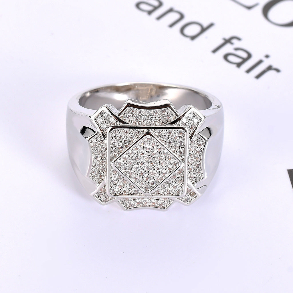 Light Luxury Round Iced Link Cubic Zirconia Bracelet for Men and Women