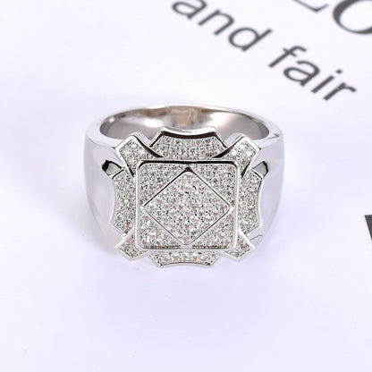 Light Luxury Round Iced Link Cubic Zirconia Bracelet for Men and Women